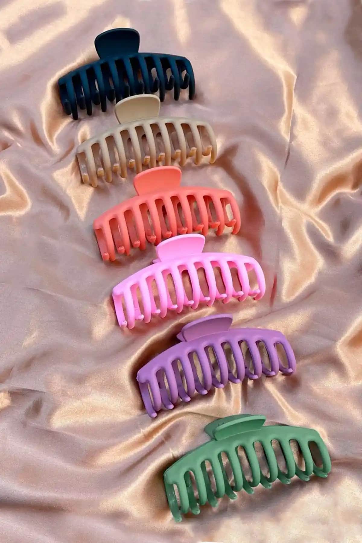 Monalisa 6’lı Büyük Boy Renkli Kaydırmaz Mandal Toka Seti: Estetik ve İşlevsellik Bir Arada