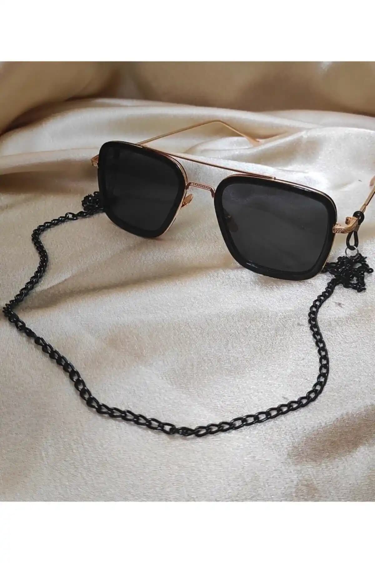 NİMBO Kadın Siyah Gözlük Zinciri ve Güneş Gözlüğü Aksesuarı - Modern ve Pratik Tasarım
