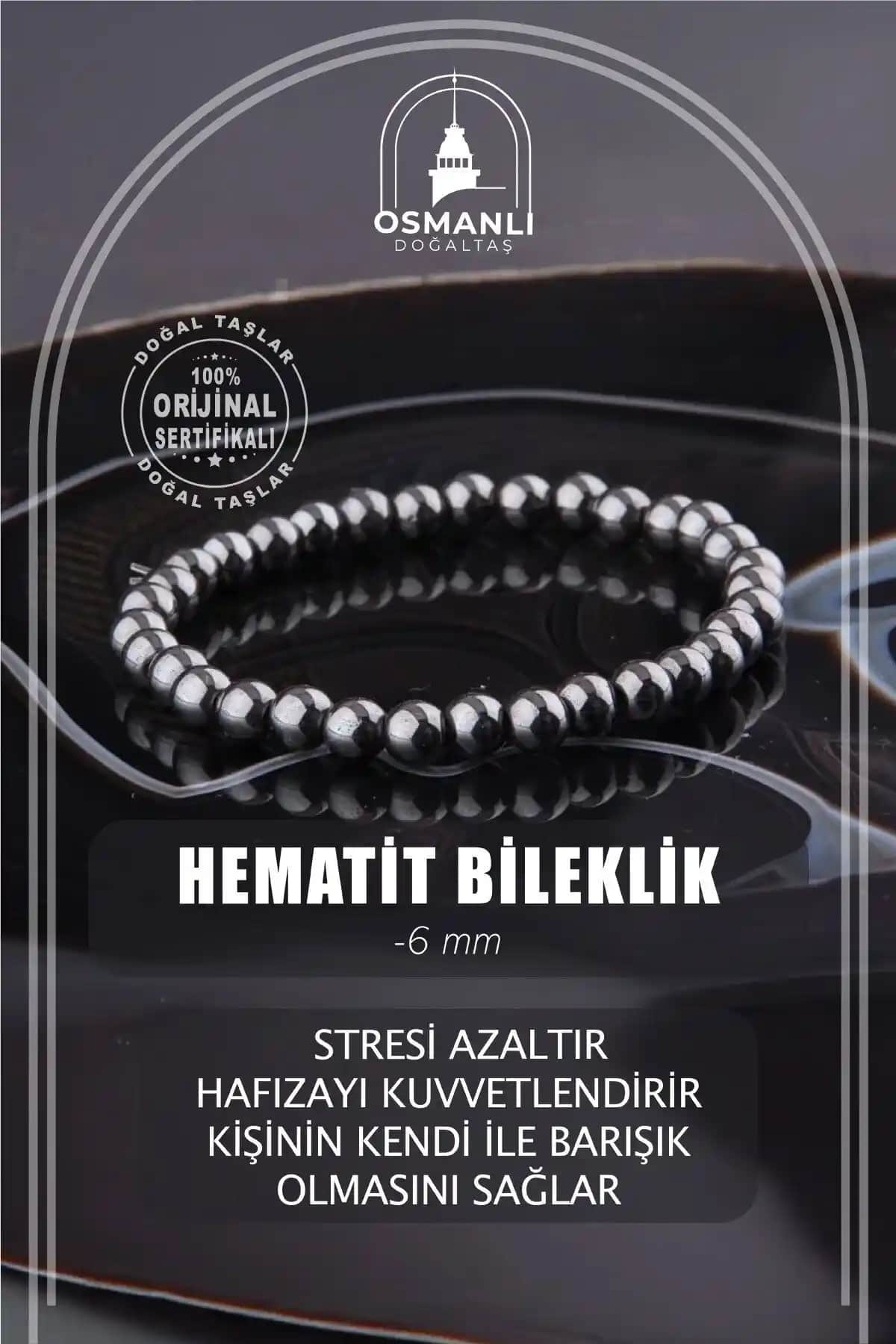 Osmanlı Doğal Taş Hematit Bileklikleri: Şıklık ve Dayanıklılık Sunan Sertifikalı Takı