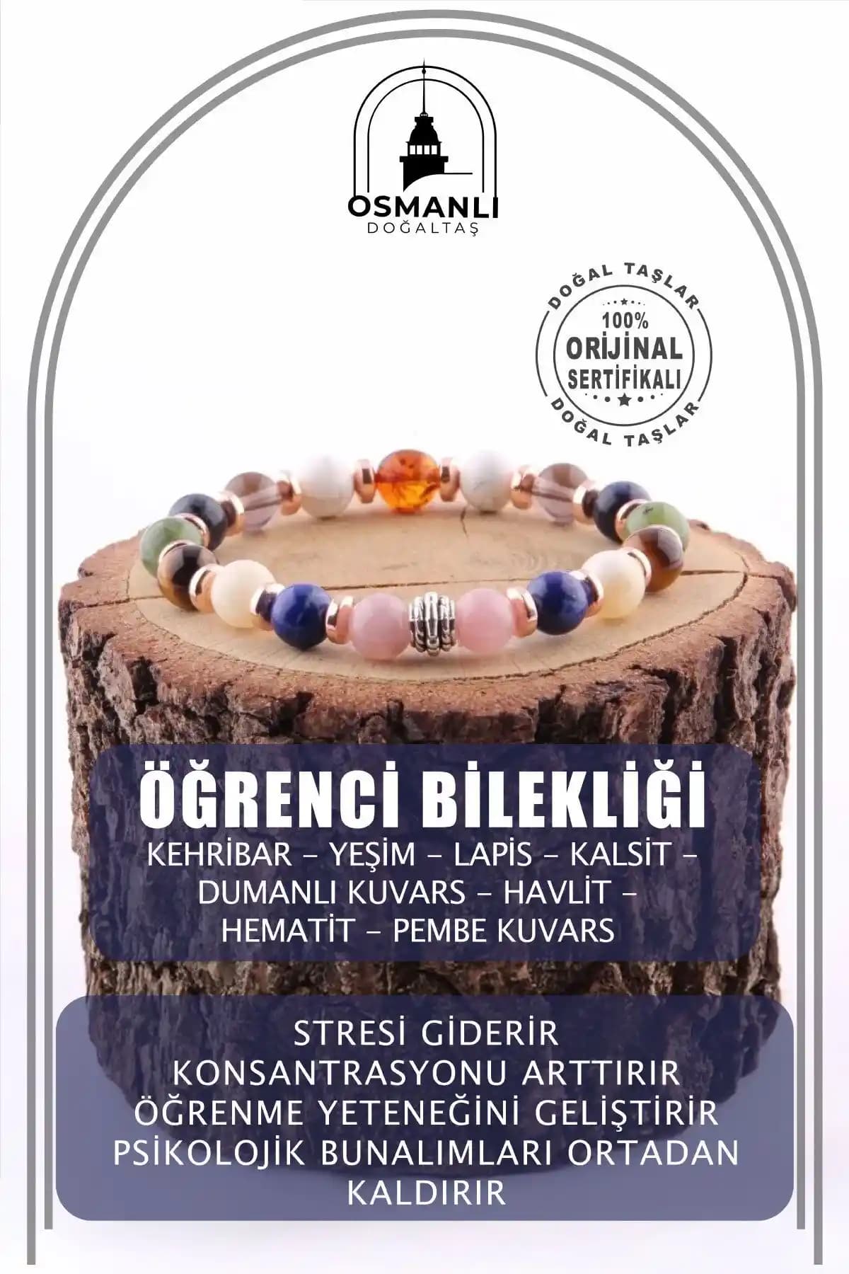 Osmanlı Doğal Taş Öğrenci Bilekliği: Estetik ve Enerji Dolu Modern Takı Seçenekleri