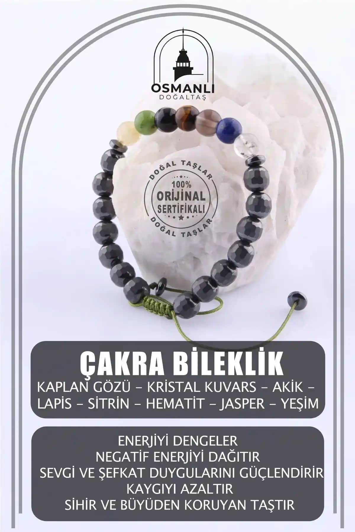 Osmanlı Doğal Taş Sertifikalı Çakra Makrome Bileklikleri ve Faydaları