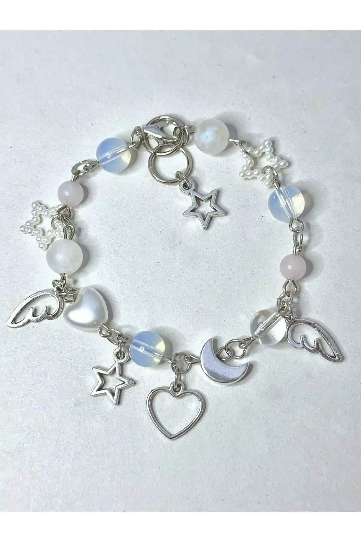 Pembe Kuvars Aytaşı Opal Doğal Taş Bileklik: Zarif ve Enerjik Takı Seçenekleri