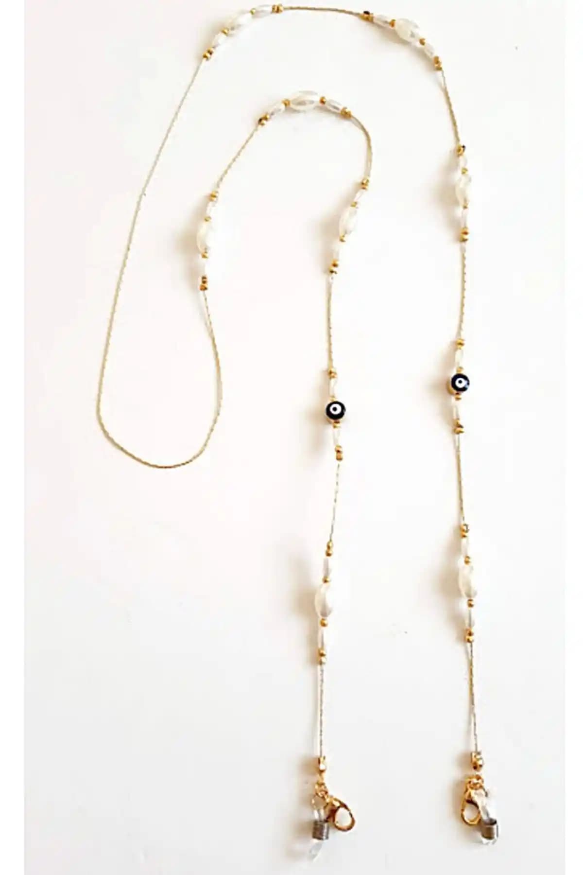 Petek Aksesuar İncili Gözlük ve Maske Zinciri Şık Tasarımıyla Günlük Kullanım İçin Uygun