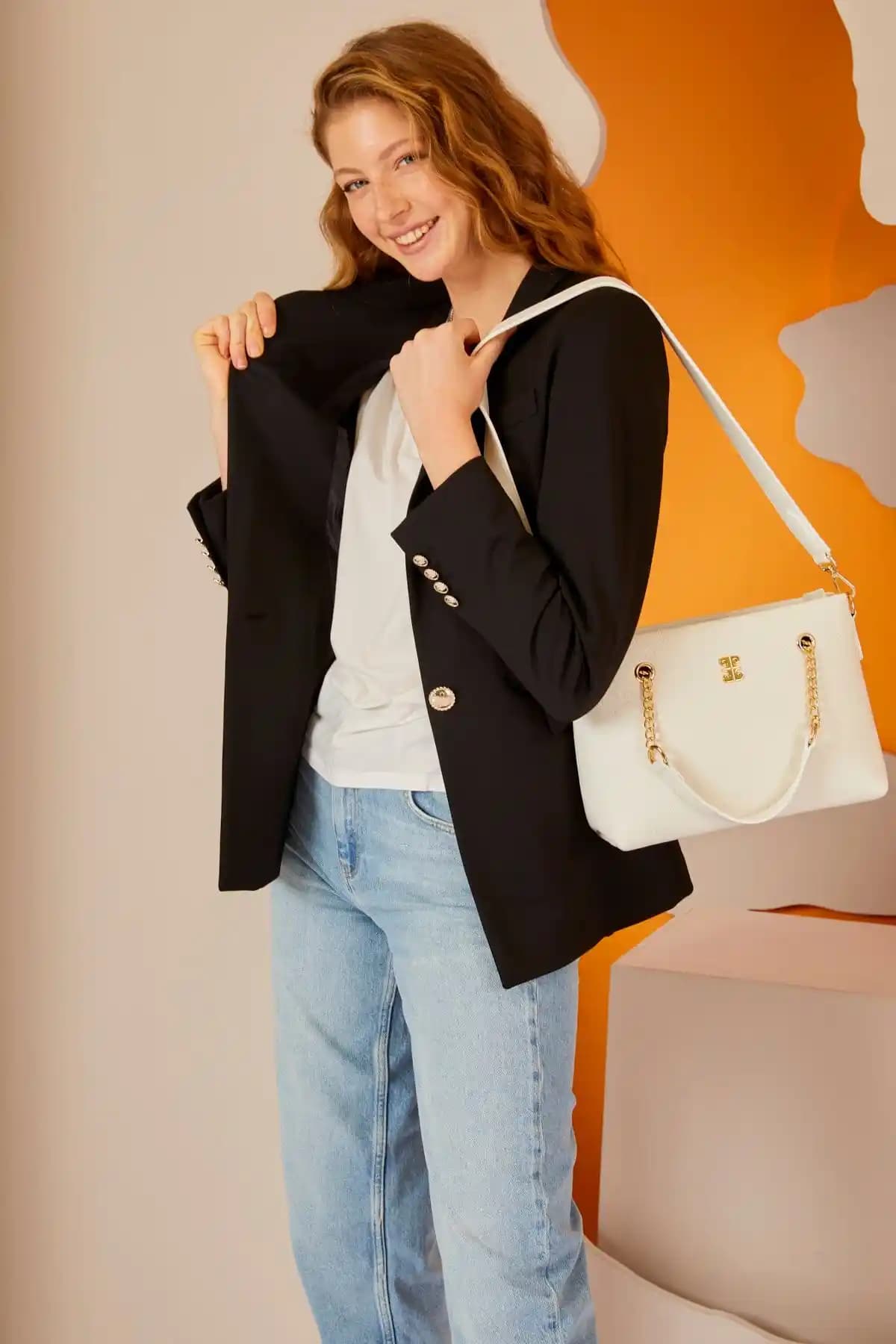 Pierre Cardin Floater Beyaz Kadın Omuz Çantası Modern ve Şık Günlük Kullanım İçin