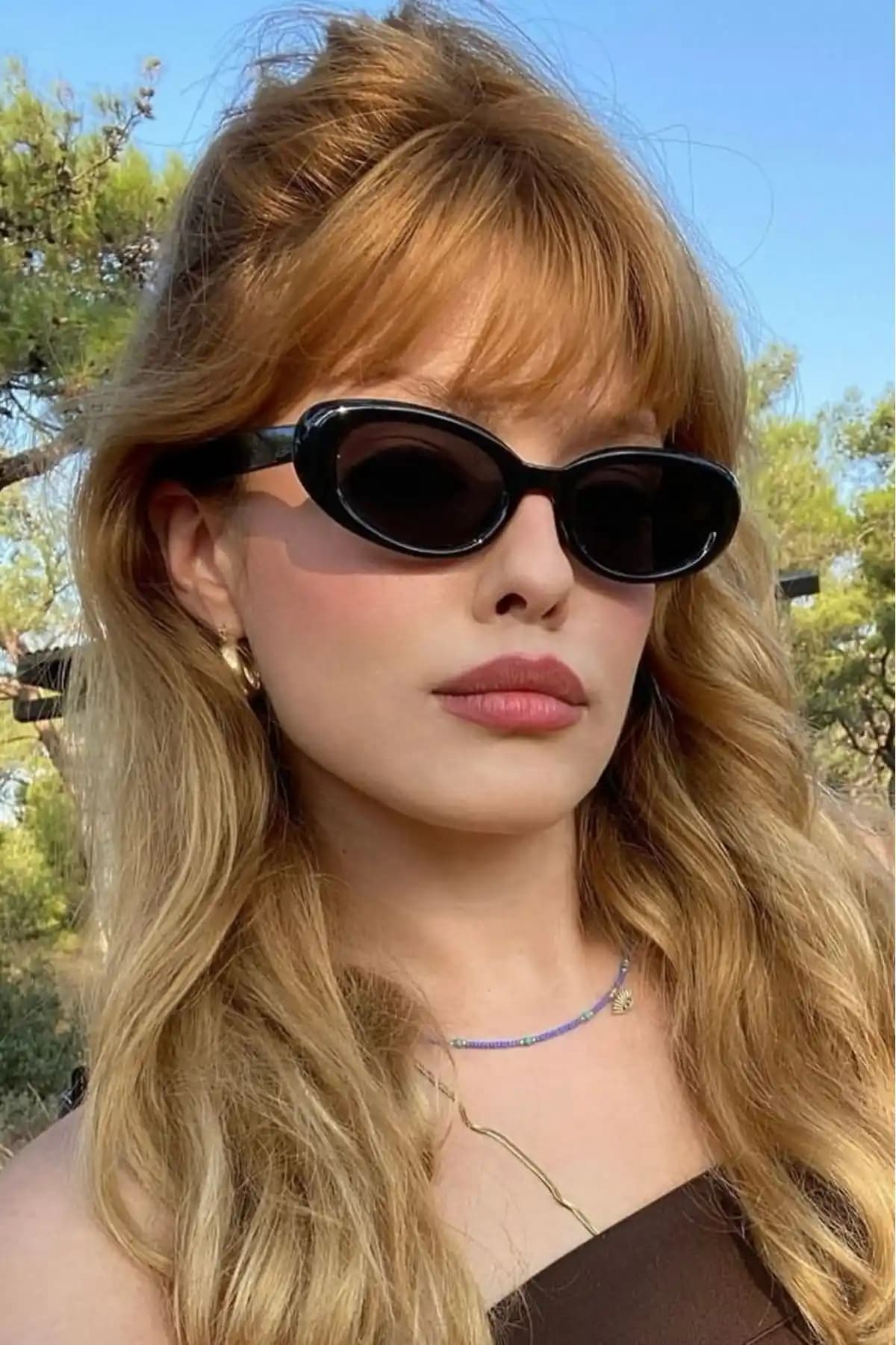 REN EYEWEAR Cat Eye Vintage Oval Güneş Gözlüğü Kadınlar İçin Şık ve Koruyucu Tasarım