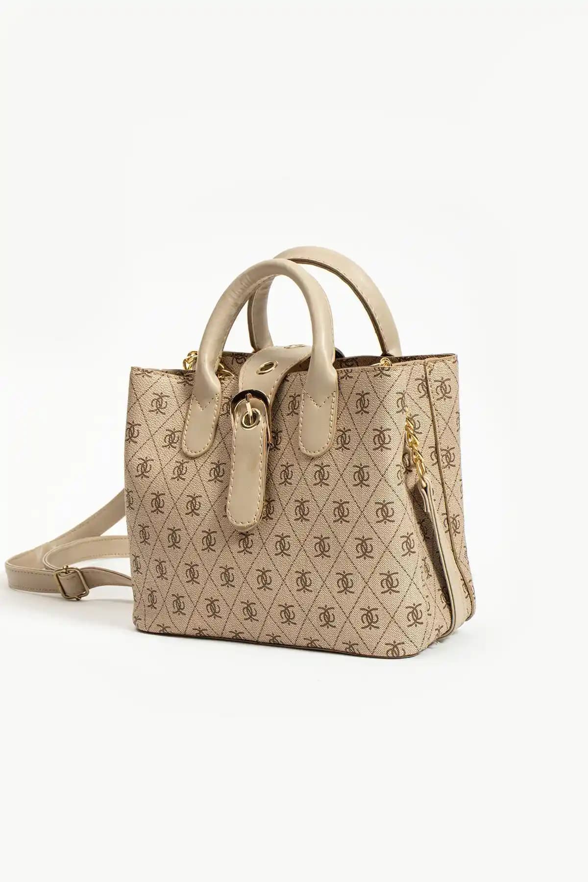 Rosmod Kadın Vizon Desenli Deri Omuz ve El Askılı Çanta Günlük ve Şık Kullanım İçin