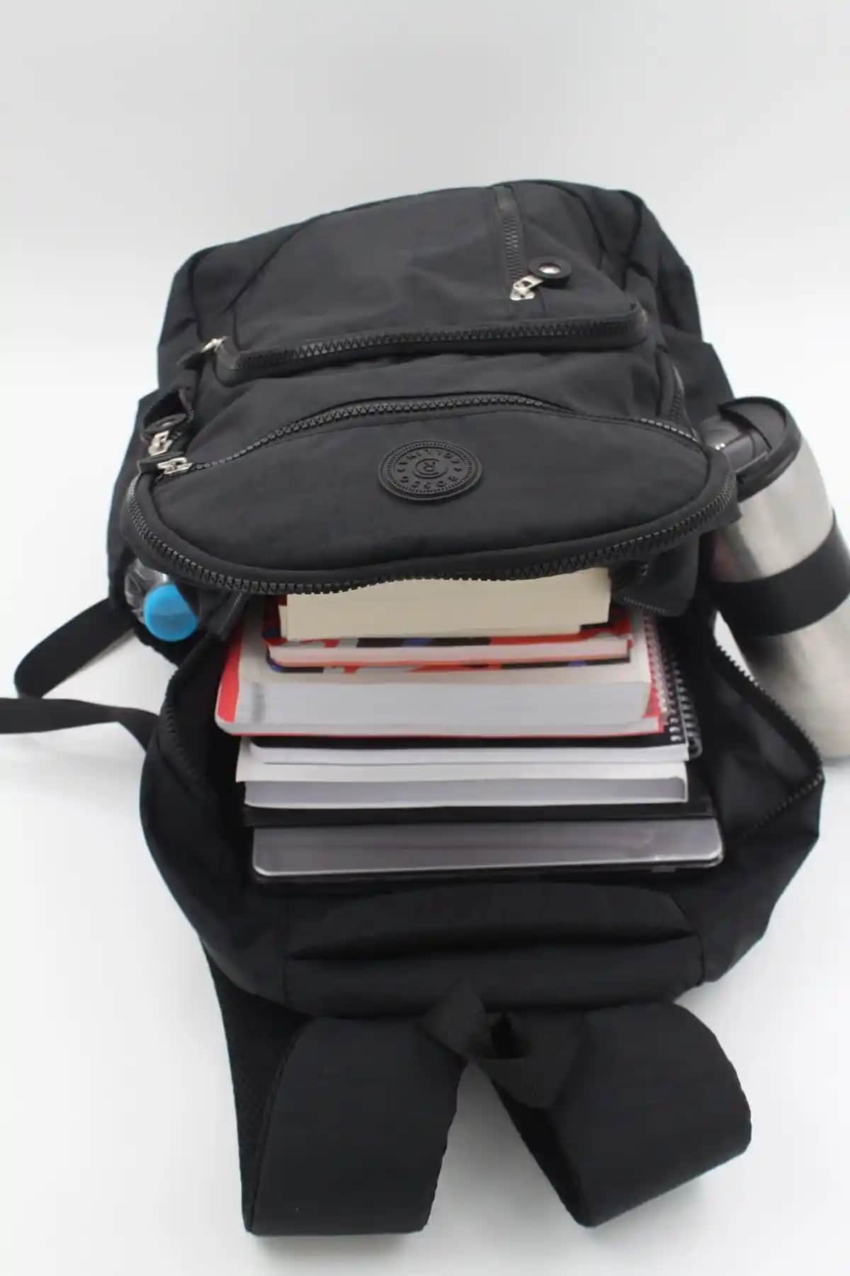 Rosso Collina Unisex Büyük Boy Su Geçirmez Çok Gözlü Seyahat ve Günlük Sırt Çantası