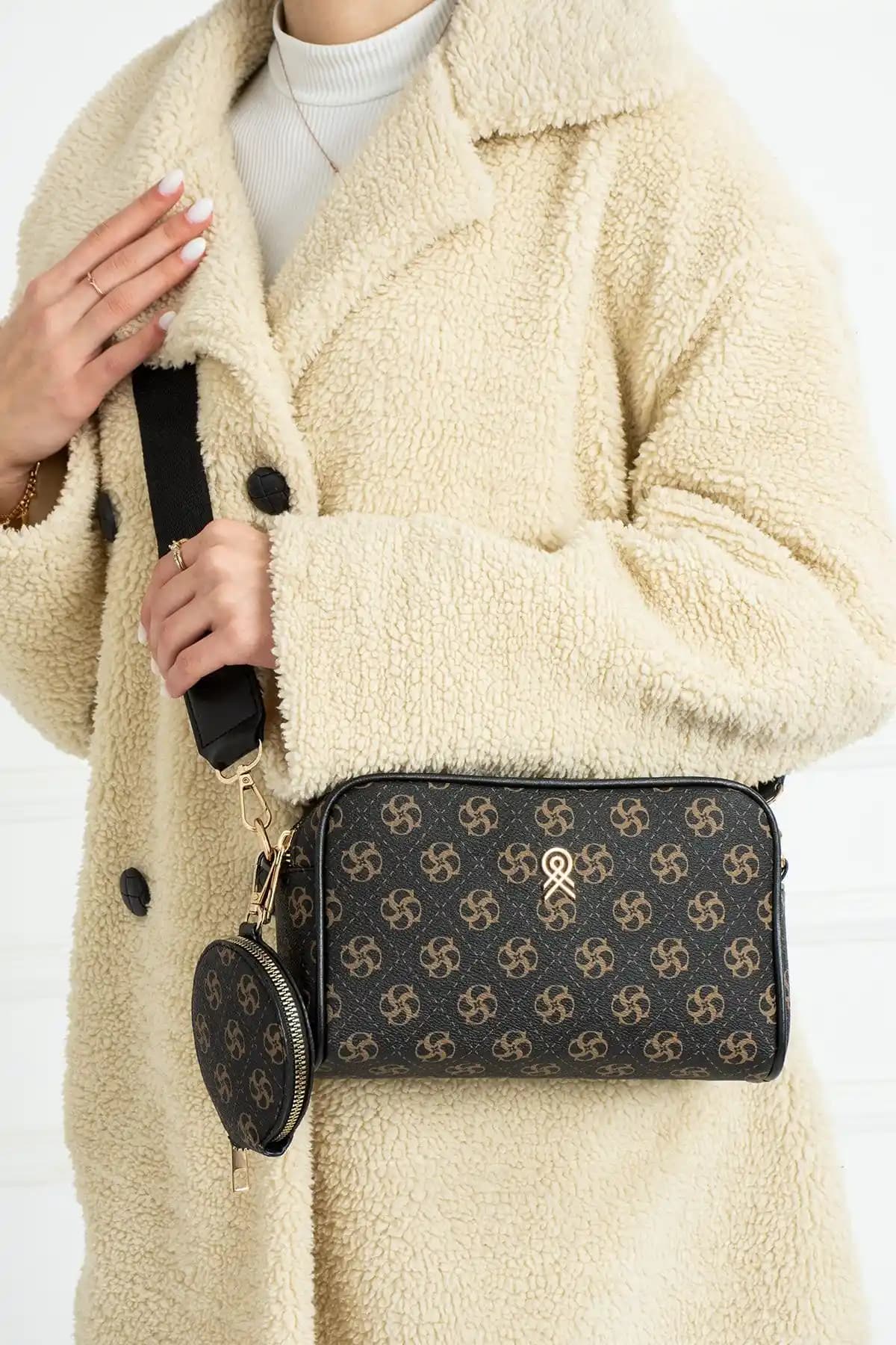 SDL LEATHER Siyah Rossi Deri Kadın Omuz Çantası Günlük ve Şık Kullanım İçin Uygun