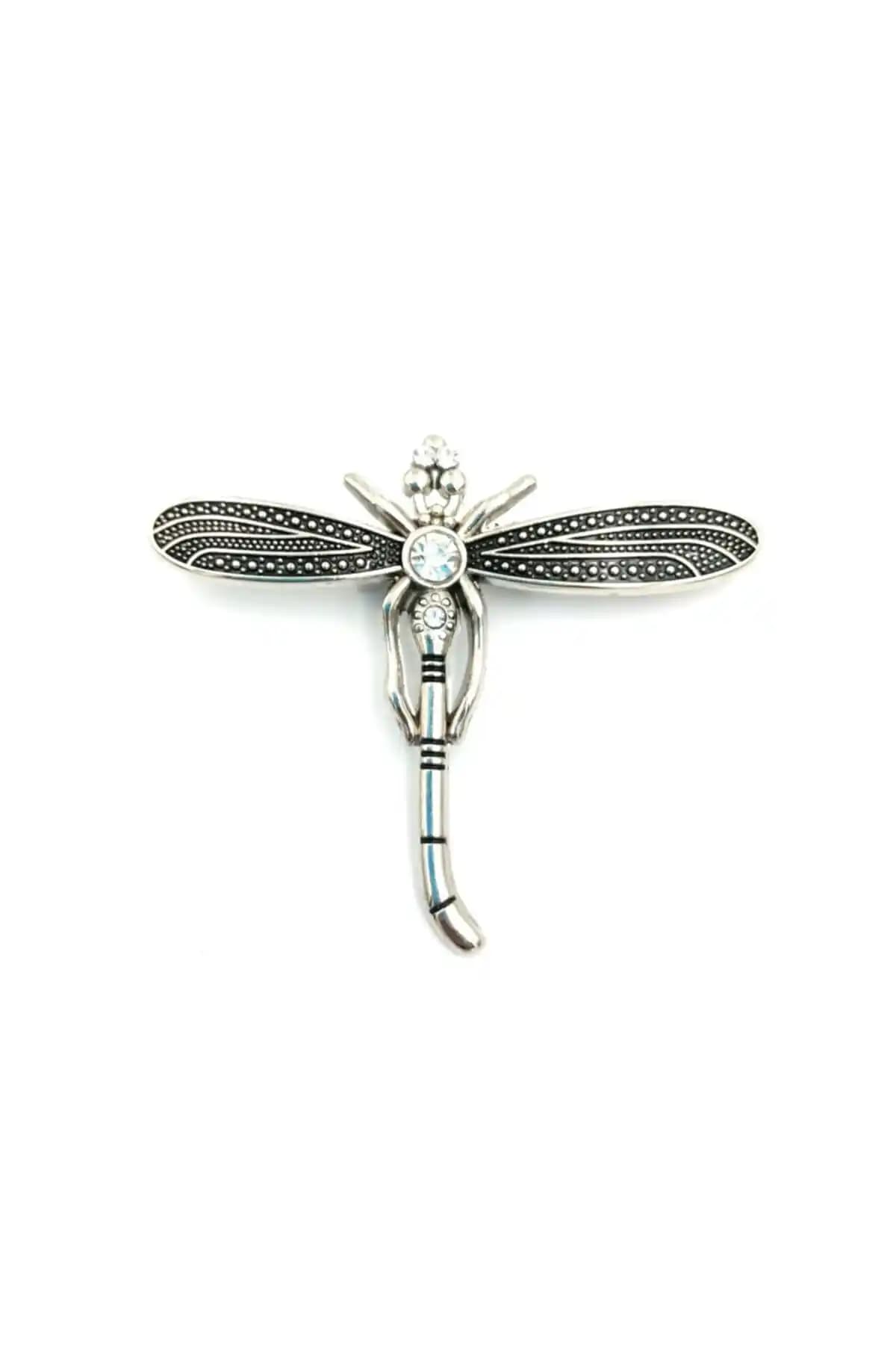 Şentürk Gü<müş> Kaplama Yusufçuk Broş: Zarif ve Dayanıklı Unisex Takı Seçeneği