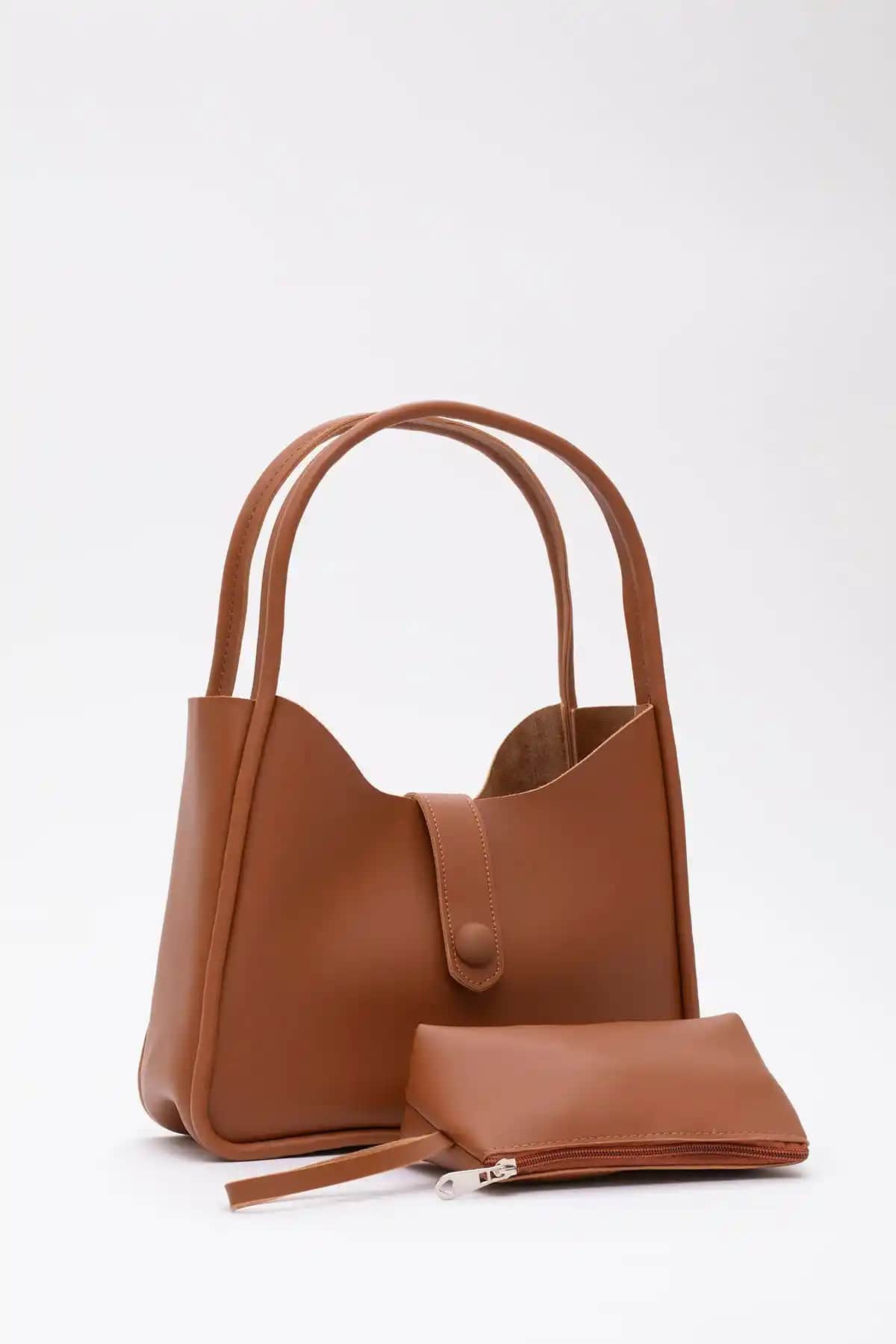 Shaka SHK79 Deri Düğmeli Çok Fonksiyonlu Günlük ve Sosyal Kullanım Çantası