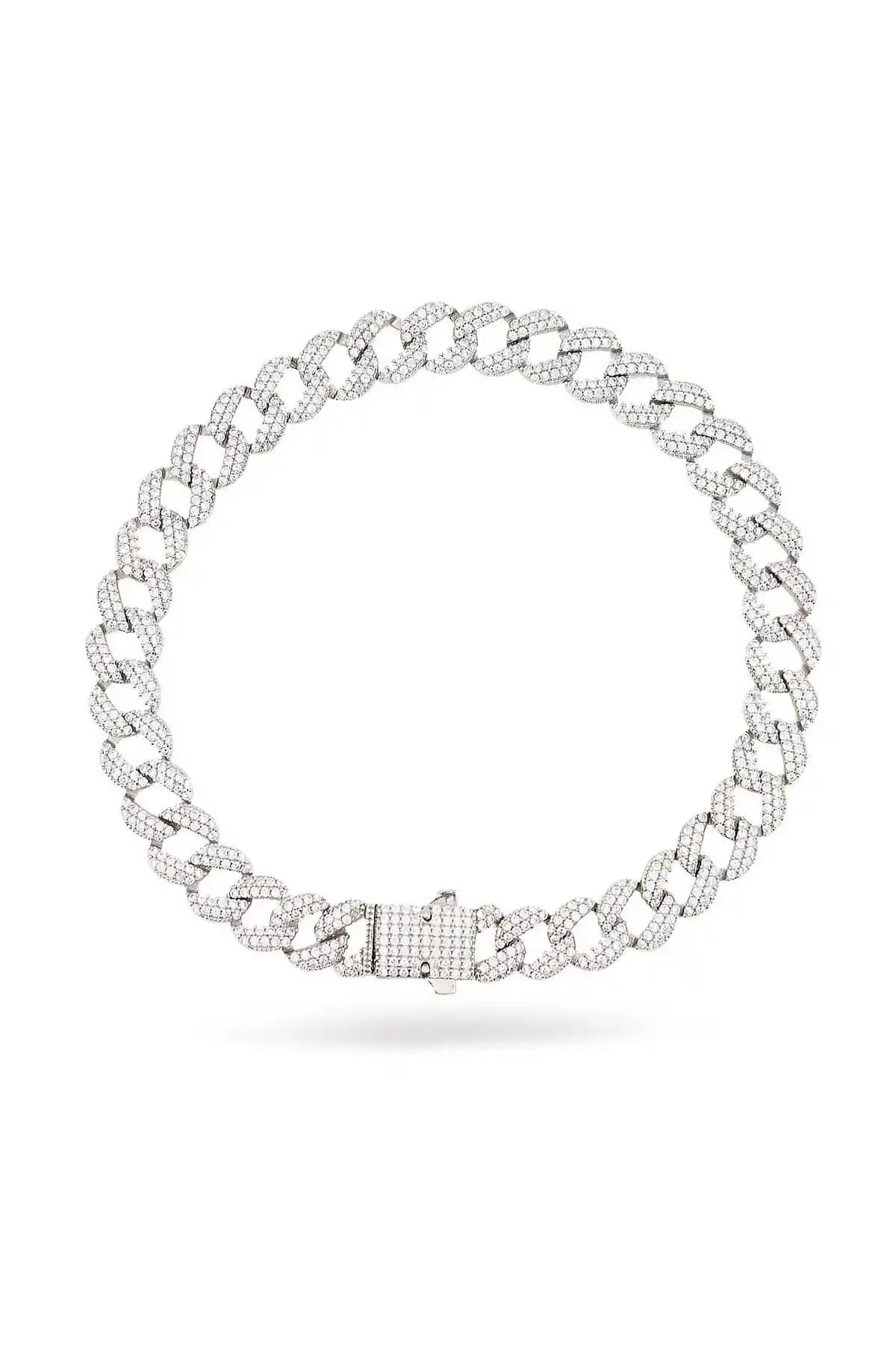 Silveranka 925 Ayar Gümsü Gurmet Zincir Bileklik: Zarif ve Dayanıklı Takı Seçeneği