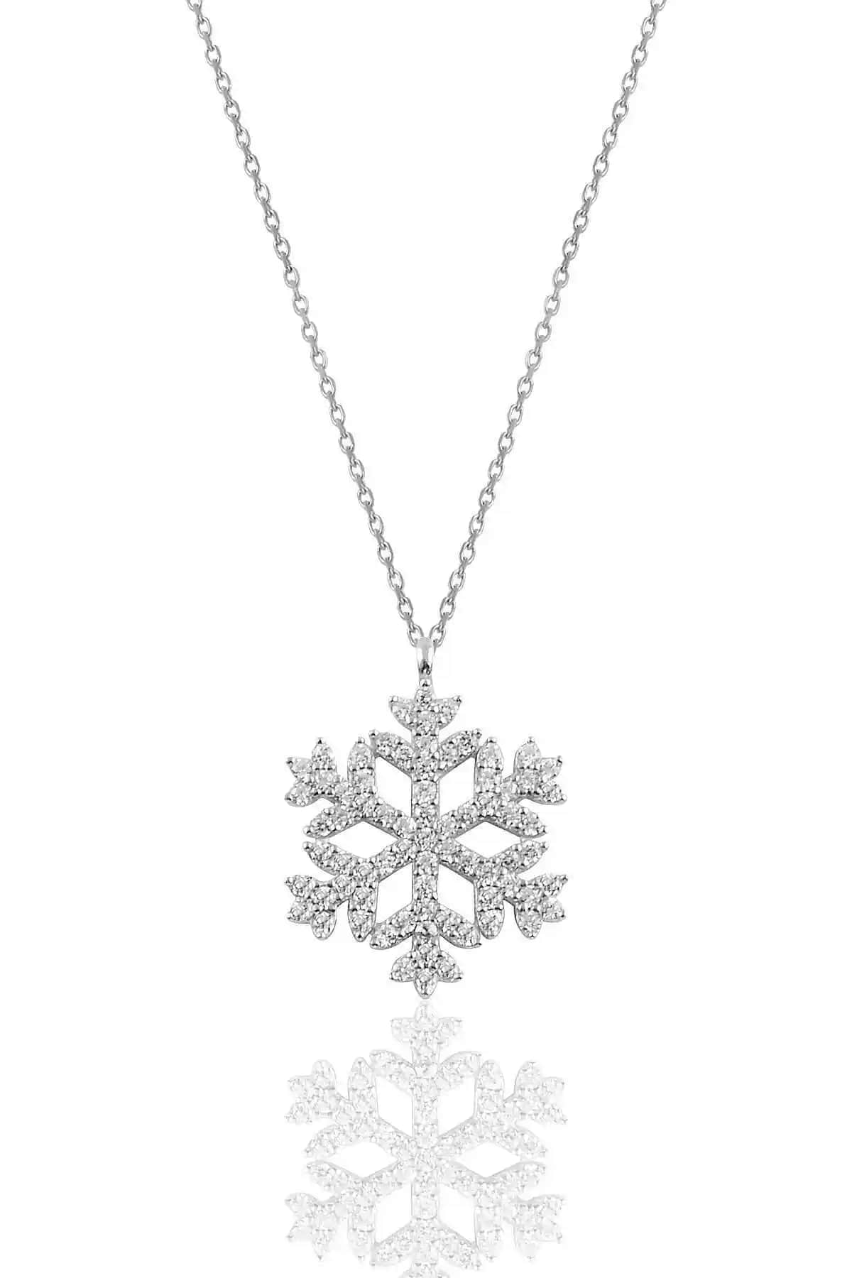 Söğütlü Silver Gümüş Kar Tanesi Kolye - Zarif ve Dayanıklı Tasarım