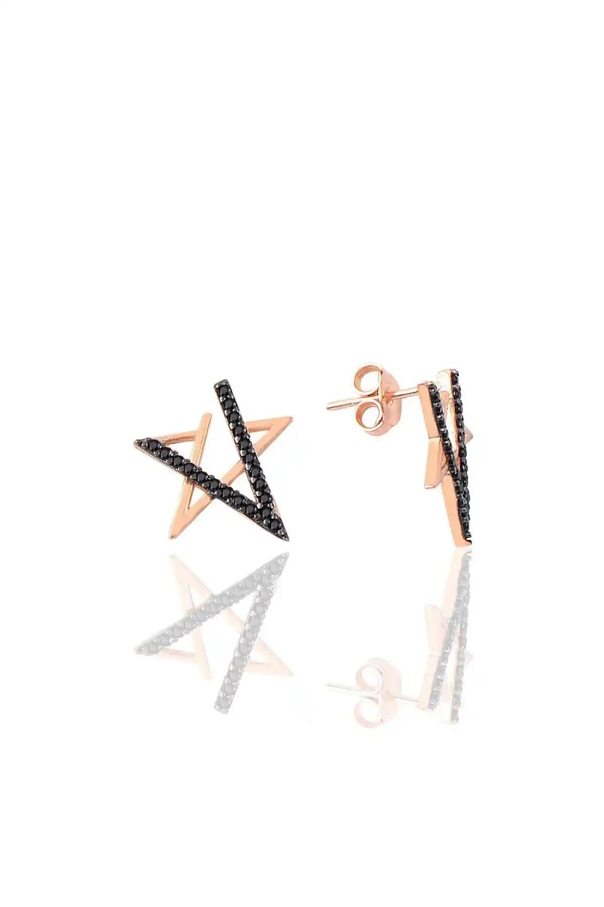 Söğütlü Silver Gümüş Küpe Modelleri: Siyah Taşlı ve Yaprak Tasarımı Ürünler