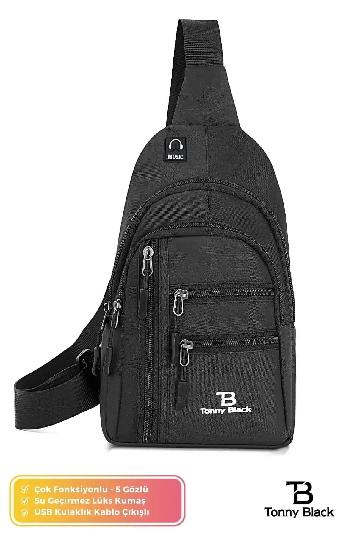 Tonny Black Çok Fonksiyonlu Kulaklık ve Çanta Türkiye Menşei Pratik ve Şık Tasarım