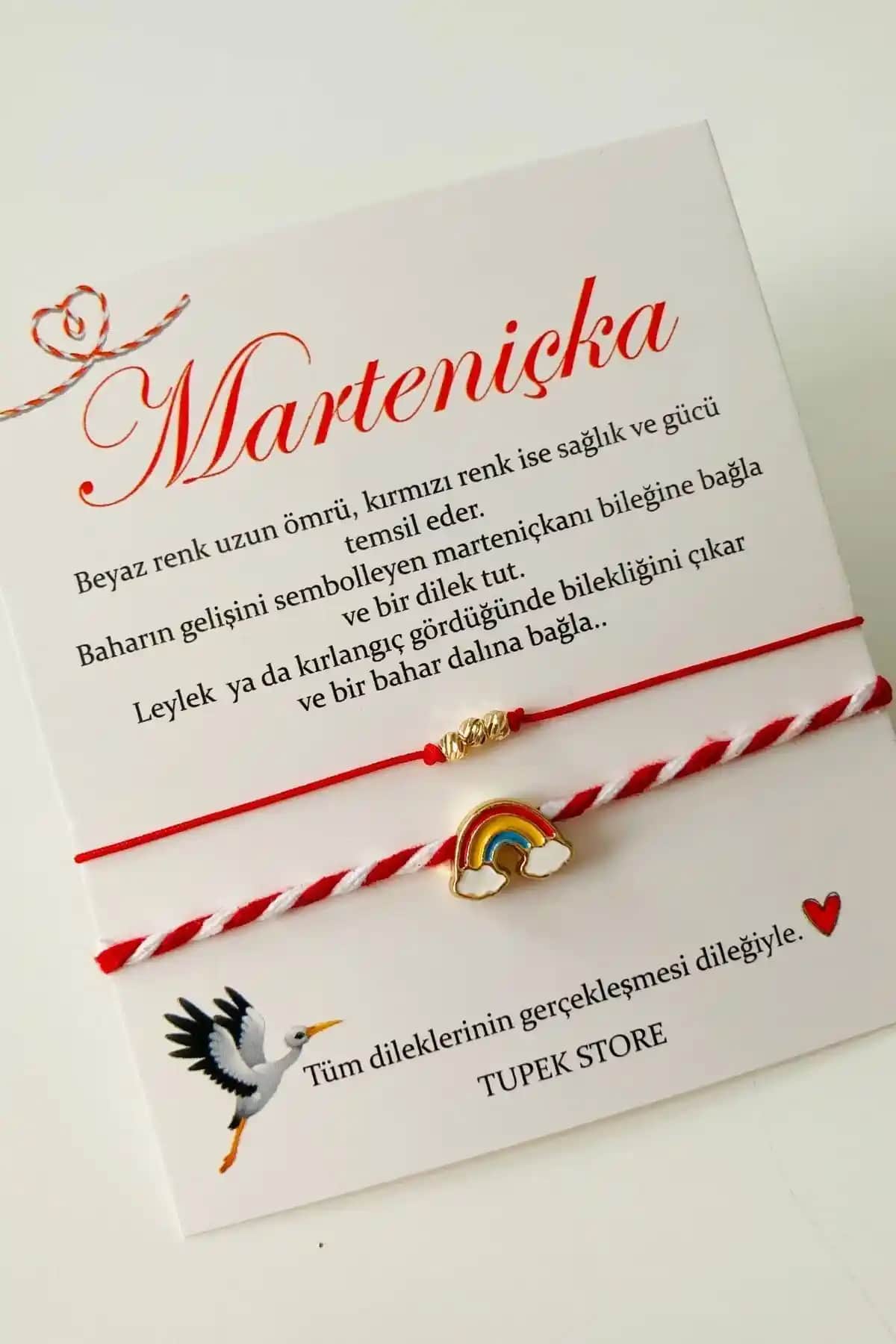 Tupek Store Marteniçka Gökkuşağı ve Dorica Şans Bileklik Seti Ürün Özellikleri ve Tasarımı