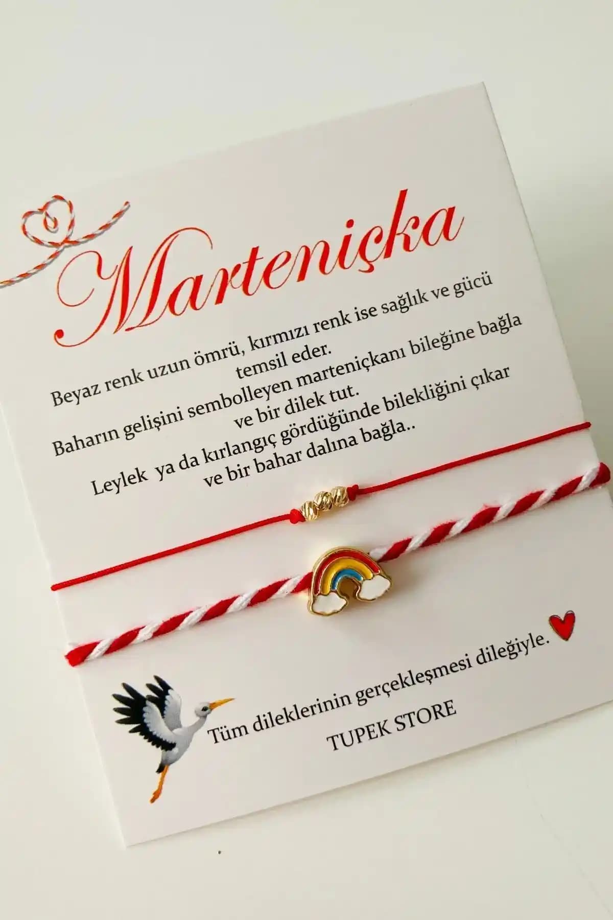 Tupek Store Marteniçka Gökkuşağı ve Dorica Şans Bileklik Seti Ürün Özellikleri ve Tasarımı