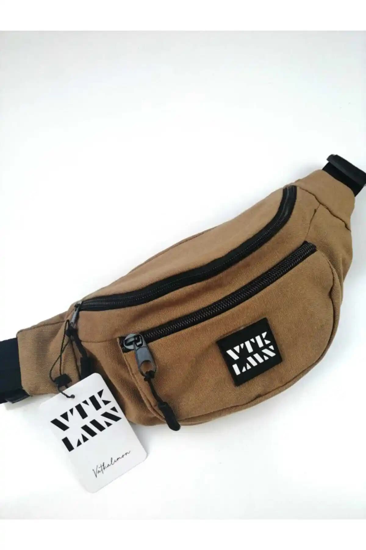 Vatkalimon Unisex Kahverengi Omuz ve Bel Çantası Günlük Kullanım İçin Şık ve Dayanıklı