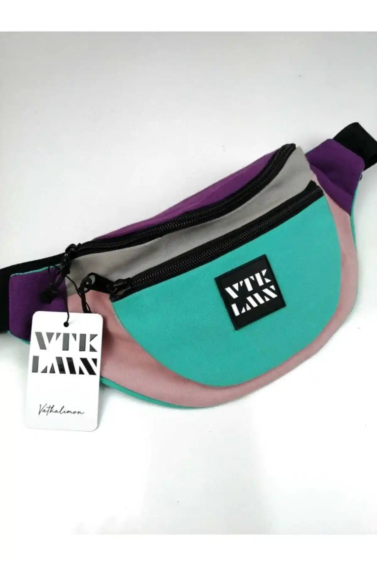 Vatkalimon Unisex Renkli Omuz ve Bel Çantası Günlük Kullanım İçin Pratik ve Şık Tasarım