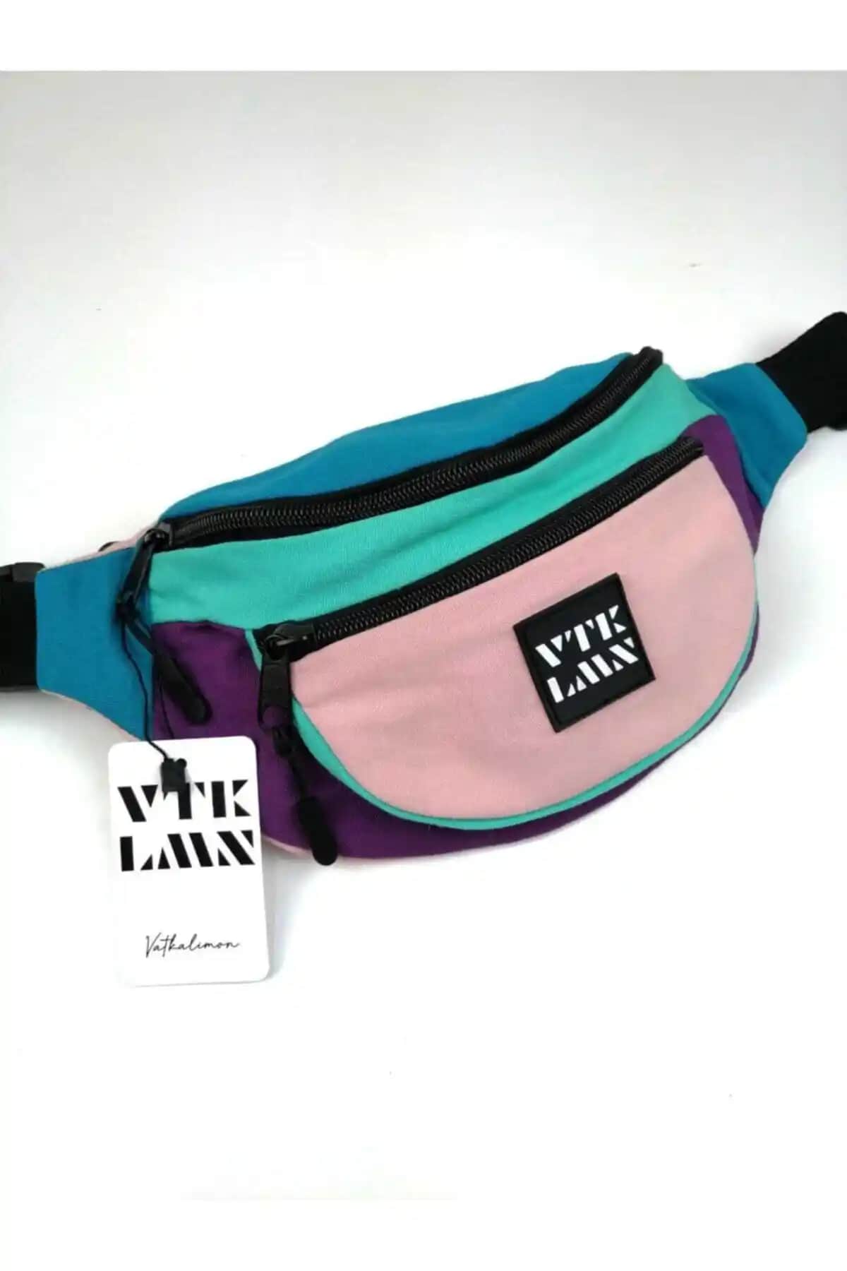 Vatkalmion Unisex Renkli Omuz ve Bel Çantası Günlük ve Spor Kullanımına Uygun