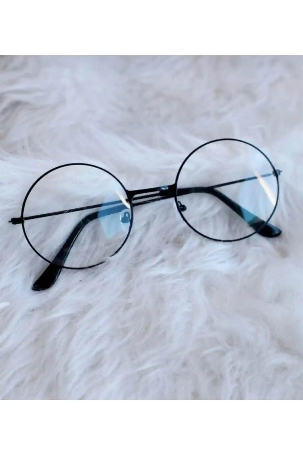Wolf Shop Tam Yuvarlak Siyah Mavi Işık Koruyucu Gözlük - Modern ve Şık Tasarım