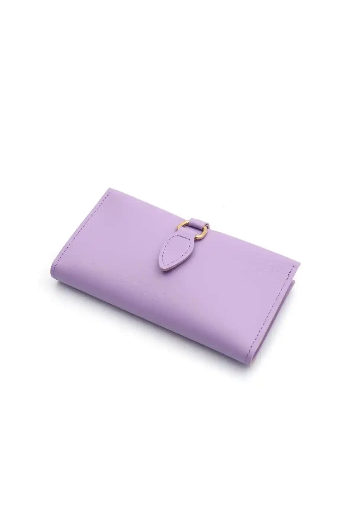 Womancraft Mor Renkli Yumuşak Derili Unisex Cüzdan Modern Tasarım ve Sürdürülebilirlik İlkesini Yansıtıyor