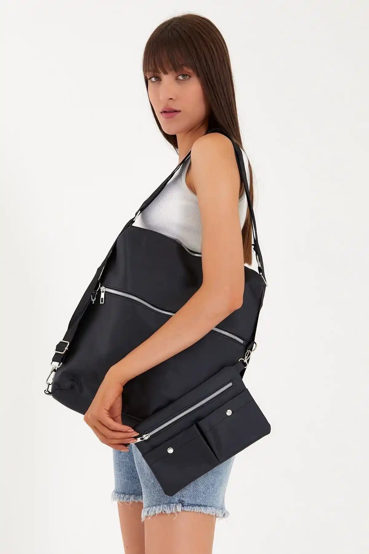 YOGII Kadın Pu Deri Çok Fonksiyonlu Omuz ve El Çantası Günlük ve Şık Kullanım İçin