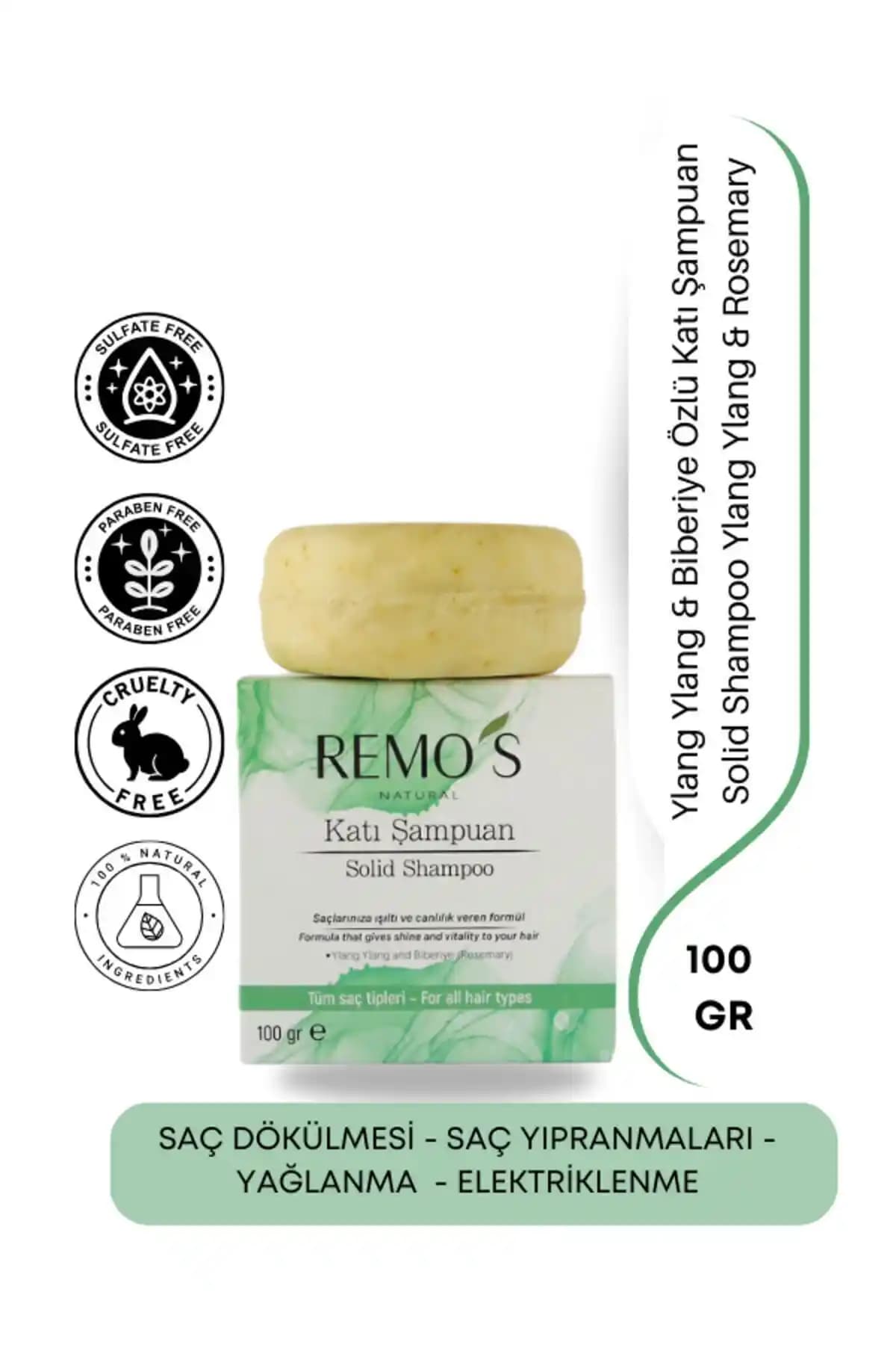 RemosNatural Dökülme Karşıtı Katı Şampuan: Saç Sağlığı için Etkili Çözüm