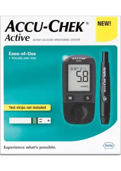 Accu-Chek Active Kan Şekeri Ölçüm Cihazı: Güvenilir ve Kullanımı Kolay Diyabet Takip Cihazı