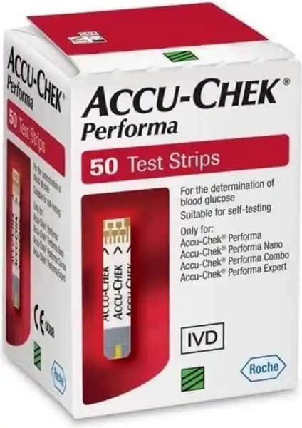 Accu-Chek Performa 50 Adet Ölçüm Çubuğu Güvenilir ve Kolay Kan Şekeri Takibi İçin