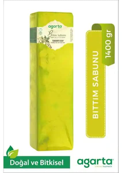 Agarta Doğal 1400 Gr El Yapımı Bıttım Sabun Blok Doğal Saç ve Cilt Bakımı Ürünü