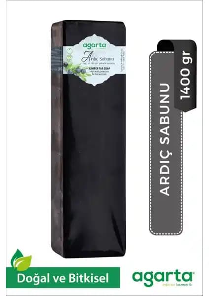 Agarta Doğal El Yapımı Ardıç Katranı Sabun Blok 1400 Gr Sağlıklı Cilt ve Saç Bakımı