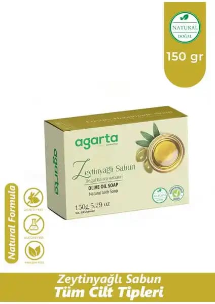 Agarta Doğal El Yapımı Zeytinyağlı Sabun Cilt ve Saç Sağlığına Doğal Destek