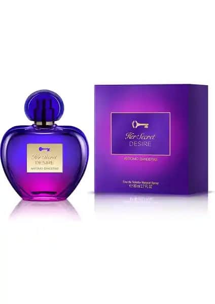 Antonio Banderas Her Secret Desire Edt kadınlar için kalıcı ve etkileyici parfüm