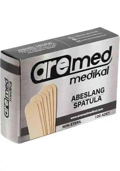 Aremed Abeslang Dil Basacağı 100 Lü × 10 Kutu Ağda Spatulası Yüksek Kalite ve Hijyen Sağlar