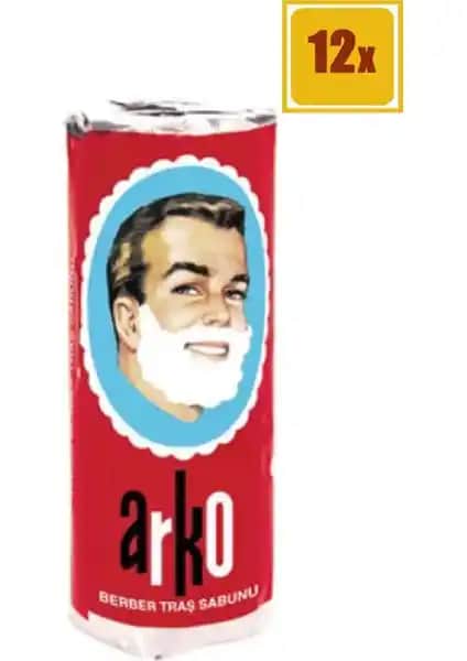 Arko Berber Tıraş Sabunu 75 gr 12'li Set Erkek Bakımında Geleneksel ve Güvenilir Tercih