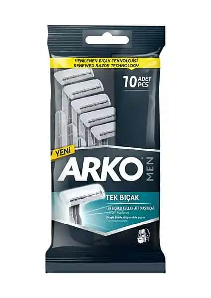 Arko Men T1 Tek Kullanımlık Tıraş Bıçağı 10'lu Paket Pratik ve Ekonomik Seçenek