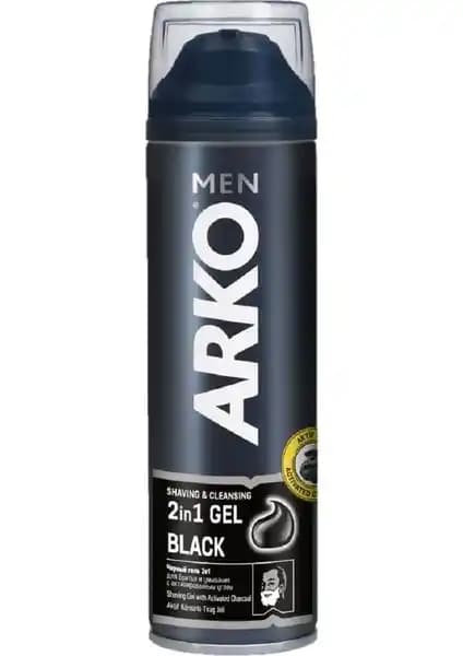 Arko Men Traş Jeli Black Aktif Kömürlü 200 ml: Derin Temizlik ve Ferahlatıcı Etki Sunar