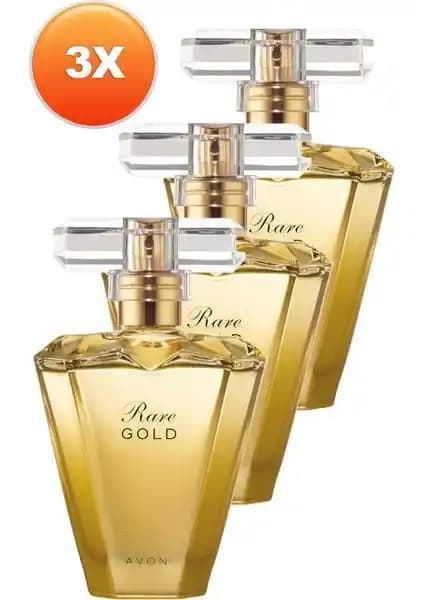 Avon Rare Gold Kadın Parfüm Edp Üçlü Seti Zarif ve Çekici Kokular Sunar