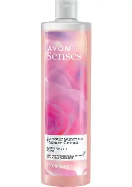 Avon Senses L'amour Sunrise Gül ve Amber Kokulu Krem Duş Jeli 500ml - Temizlik ve Hoş Koku Sağlar