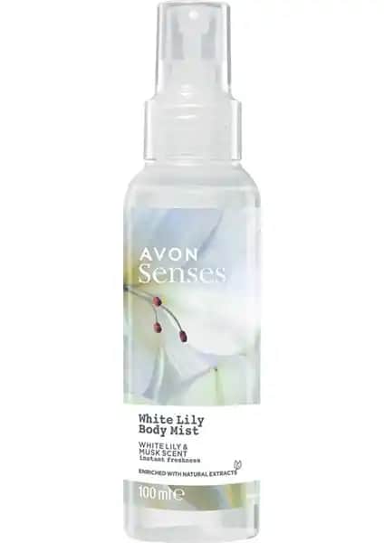 Avon Senses White Lily Beyaz Zambak Kokulu Vücut Spreyi Doğal ve Ferahlatıcı Bir Koku Deneyimi Sunar