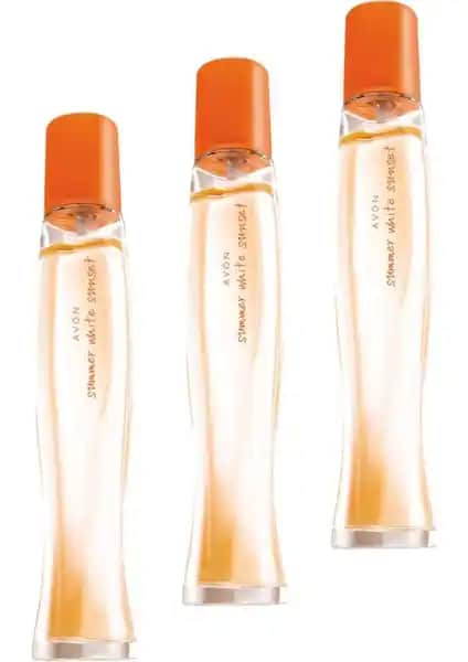 Avon Summer White Sunset Kadın Parfüm Edt 50 Ml Üçlü Set Yazlık Ferah ve Çiçeksi Koku