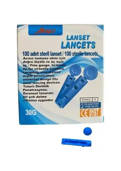 Ayset Lanset 30 G 100 Adet - Güvenilir Steril Laboratuvar ve Klinik Kullanım Ürünü