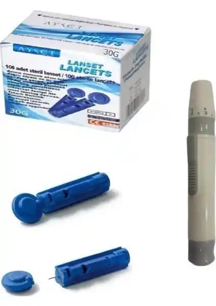 Ayset Parmak Delme Lanset Kalemi ve Steril Lanset Seti ile Güvenli Kan Alma