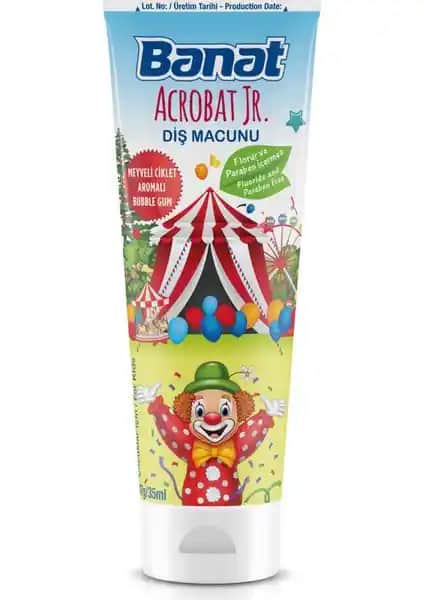 Banat Junior Çocuk Diş Macunu Güvenli ve Lezzetli Meyveli Aromasıyla Diş Bakımını Kolaylaştırır