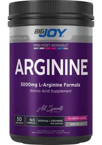 BigJoy L-Arginin Toz 500g Spor Takviyesi Kas Güçlendirme ve Performans Artırıcı