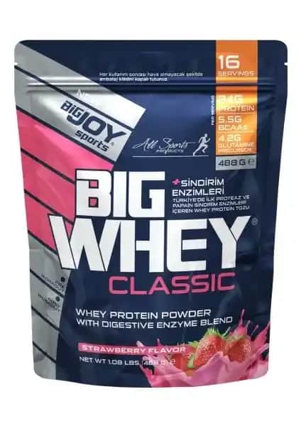 Bigjoy Sports Big Whey Classic Whey Protein Tozu Çilek Aroması Sağlıklı Kas Gelişimi İçin