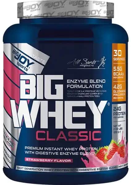 Bigjoy Sports Bigwhey Whey Protein Tozu Çilekli: Kas Gelişimini Destekleyen Yüksek Kaliteli Spor Proteini