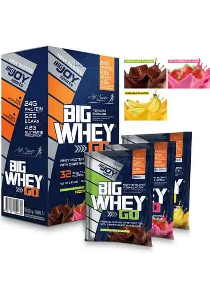 Bigjoy Sports Bigwheygo Mix 32 Servis ile Kas Gelişimini Destekleyen Protein Takviyesi