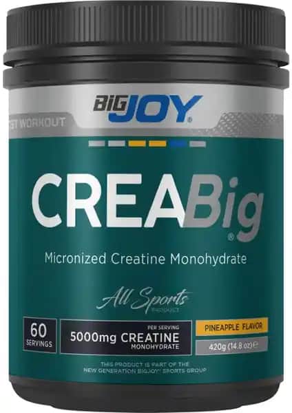 Bigjoy Sports Creabig Toz Kreatin Ananas Aromasıyla Performans ve Kas Hacmi Artırıcı
