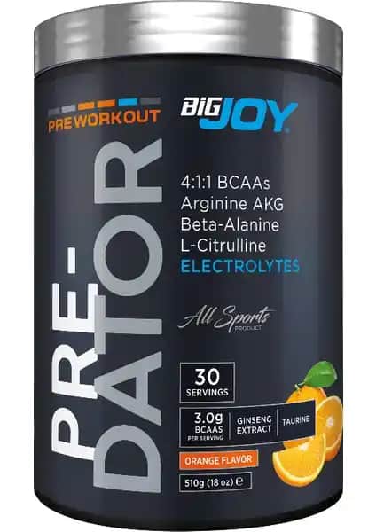 Bigjoy Sports Predator Pre-Workout Portakal Aromasıyla Güç ve Performans Artışı